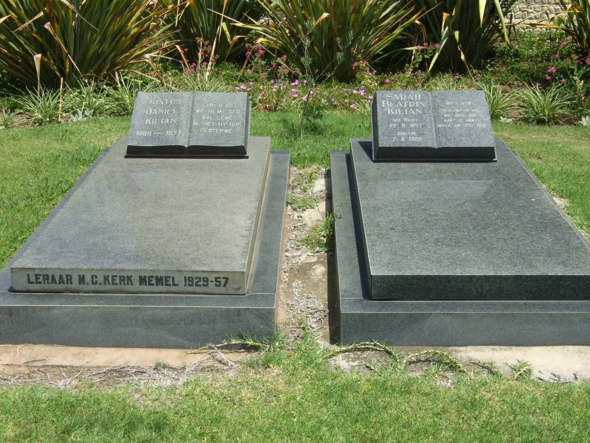 KILIAN Justus Daniel 1888-1977 &amp; Sarah Beatrix MAREE 1887-1988