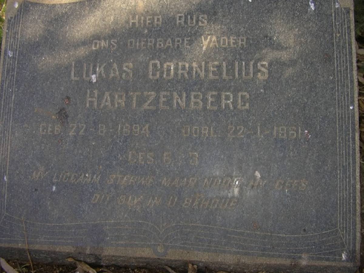 HARTZENBERG Lukas Cornelius 1894-1961