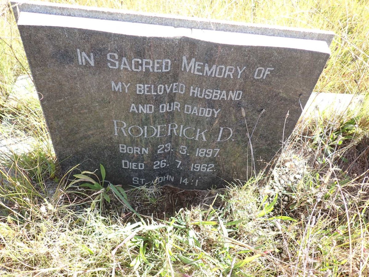 ? Roderick D. 1897-1962