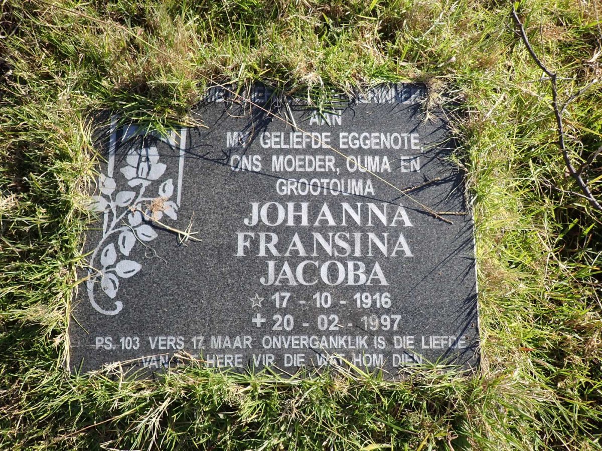 ? Johanna Fransina Jacoba 1916-1997
