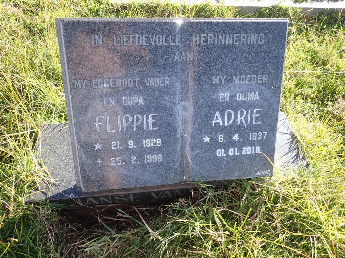 ? Flippie, Janse van 1928-1996 & Adrie 1937-2018
