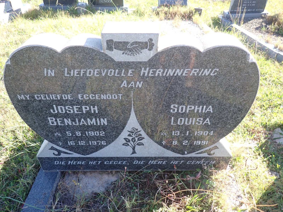 ? Joseph Benjamin 1902-1976 & Sophia Louise ? 1904-1991