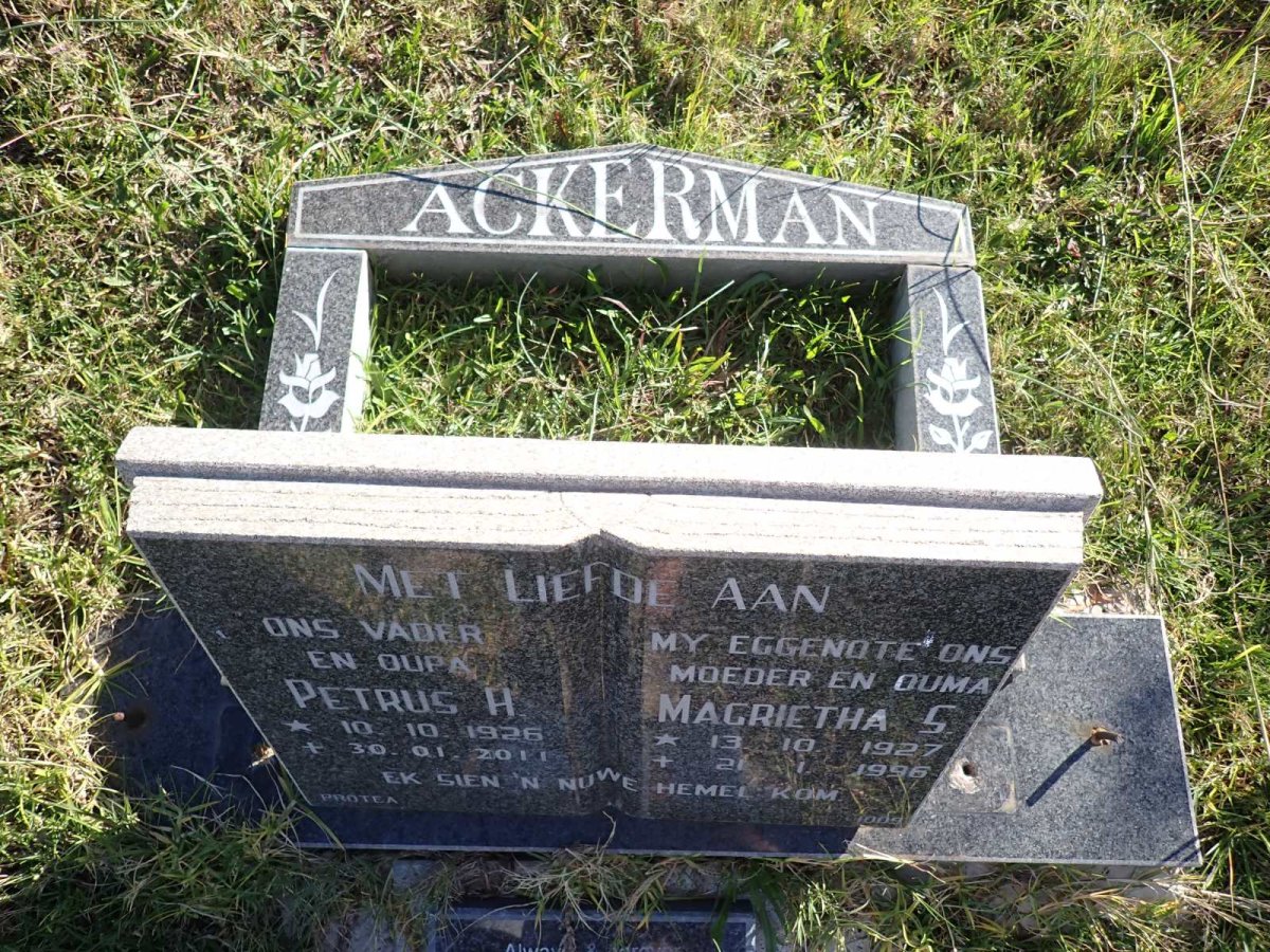 ACKERMAN Petrus H. 1926-2011 & Magrietha S. 1927-1996 :: ACKERMAN Marius 1966-2021_1
