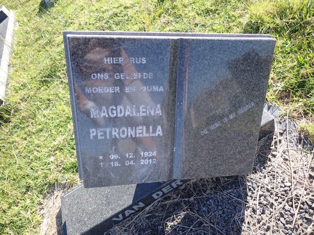 BERG Magdalena Petronella, van der 1924-2012