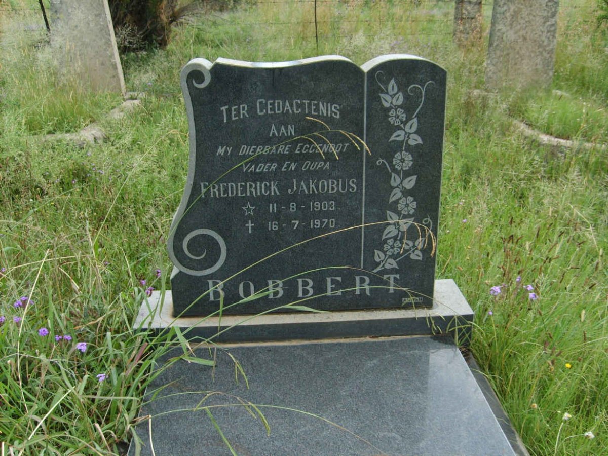 BOBBERT Frederick Jakobus 1903-1970