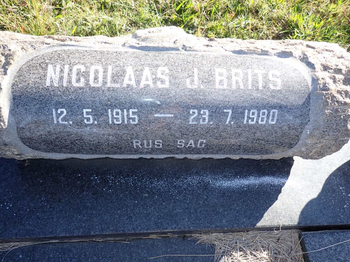 BRITS Nicolaas J. 1915-1980