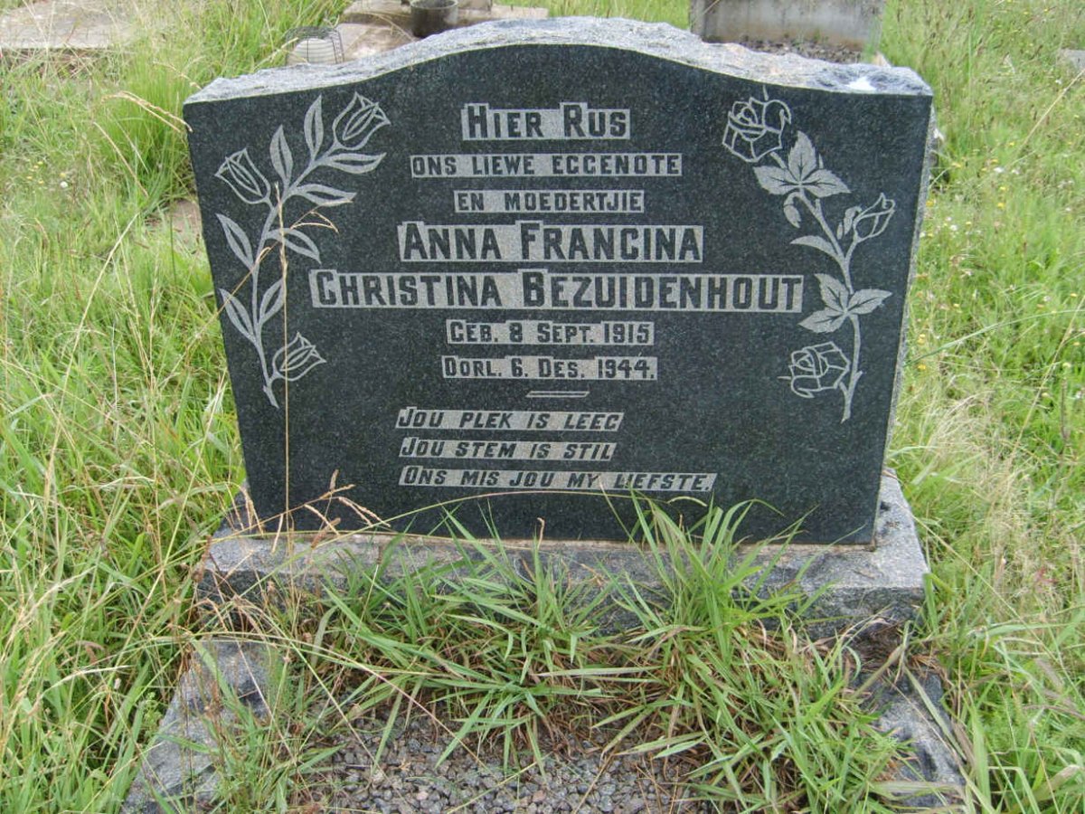 BEZUIDENHOUT Anna Francina Christina 1915-1944