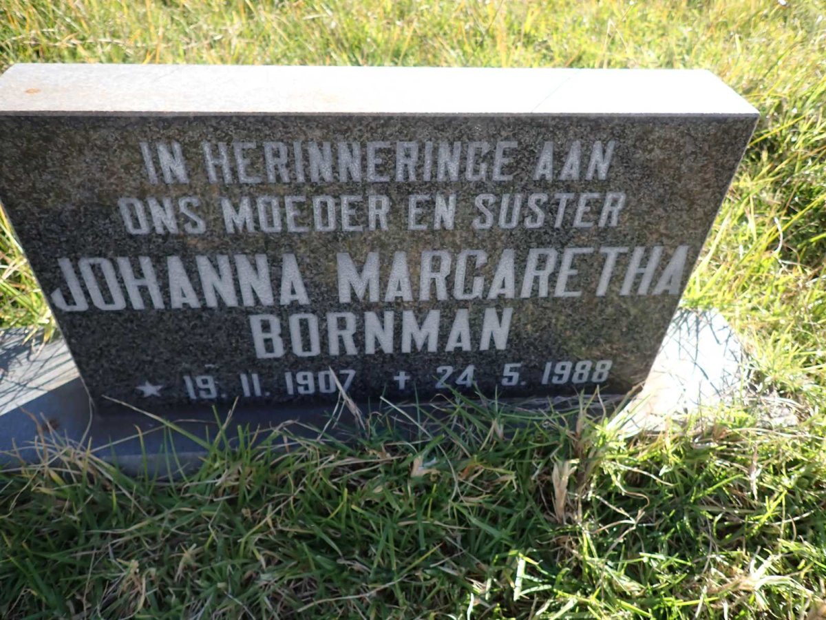 BORNMAN Johanna Margaretha 1907-1988
