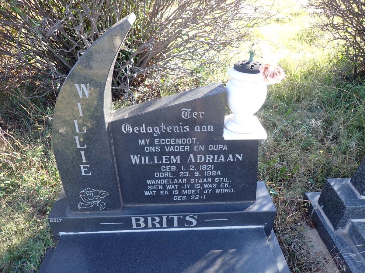 BRITS Willem Adriaan 1921-1984