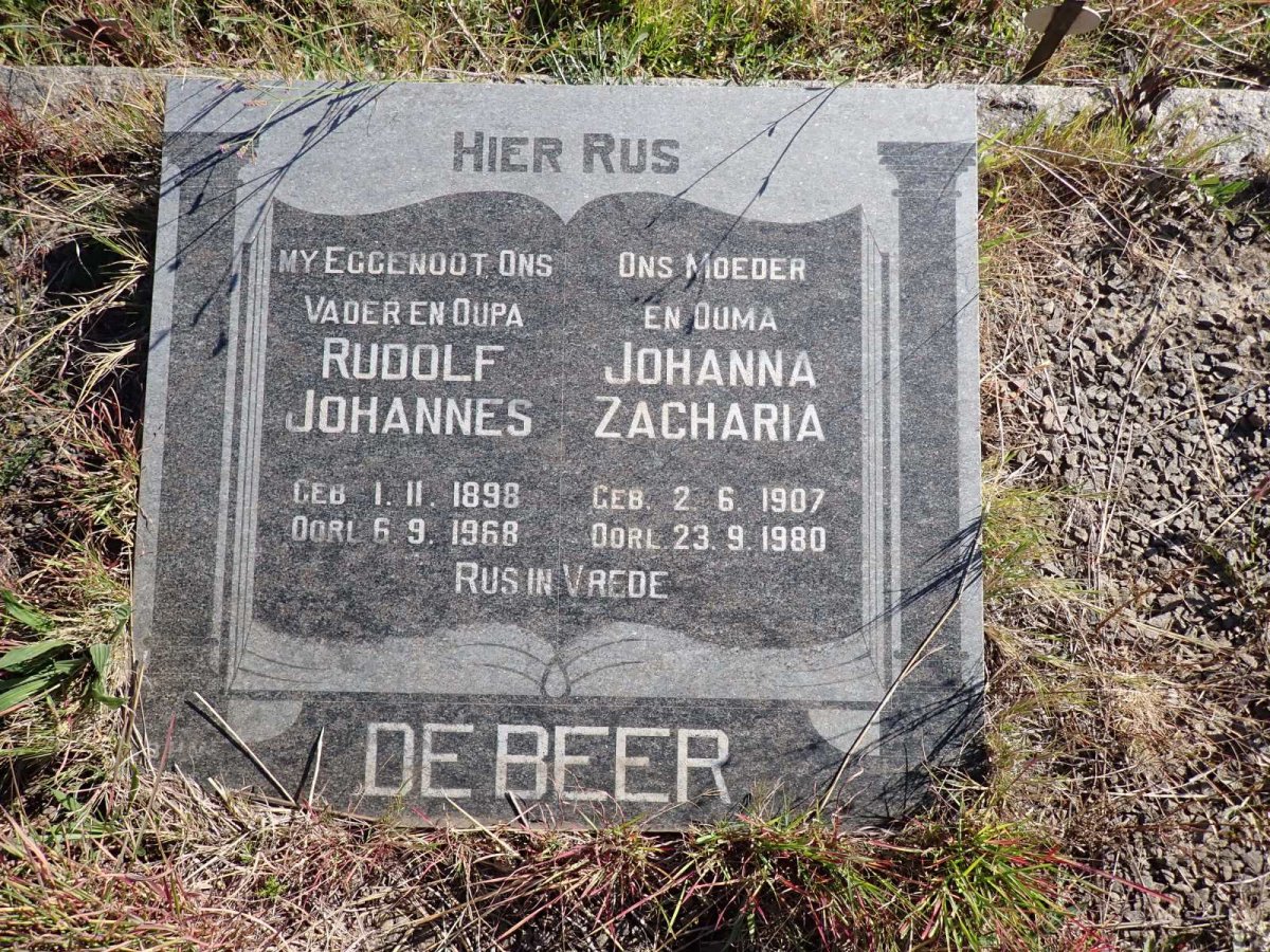 BEER Rudolf Johannes, de 1898-1968 &amp; Johanna Zacharia 1907-1980