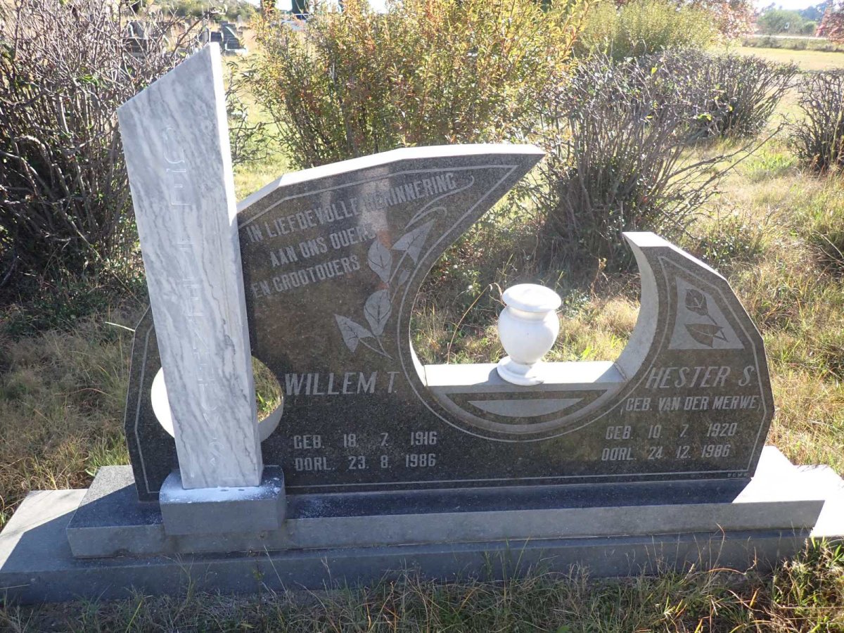 GELDENHUYS Willem T. 1916-1986 & Hester S. VAN DER MERWE 1920-1986