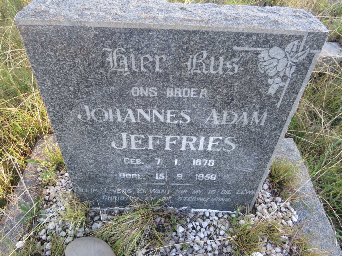 JEFFRIES Johannes Adam 1878-1958