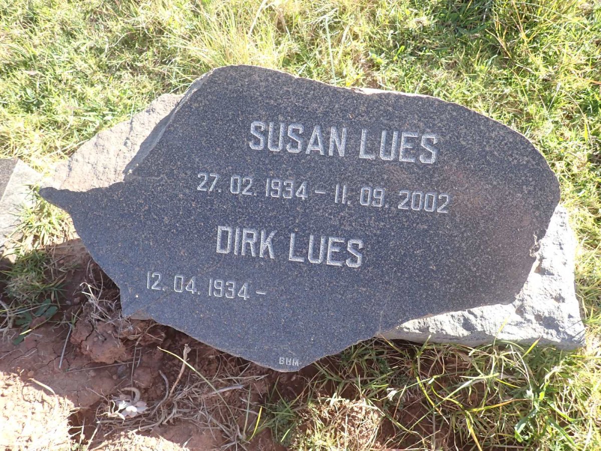 LUES Dirk 1934- & Susan 1934-2002