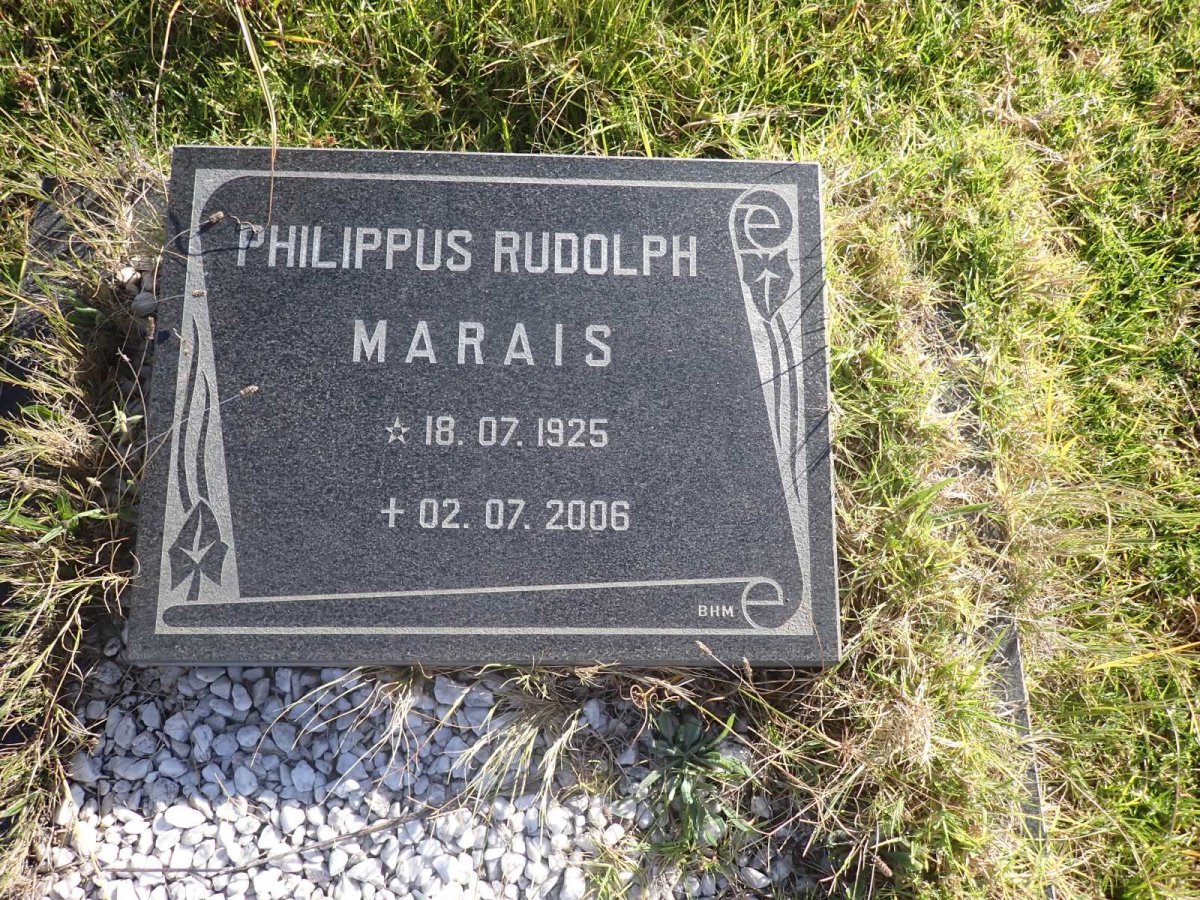 MARAIS Philippus Rudolph 1925-2006