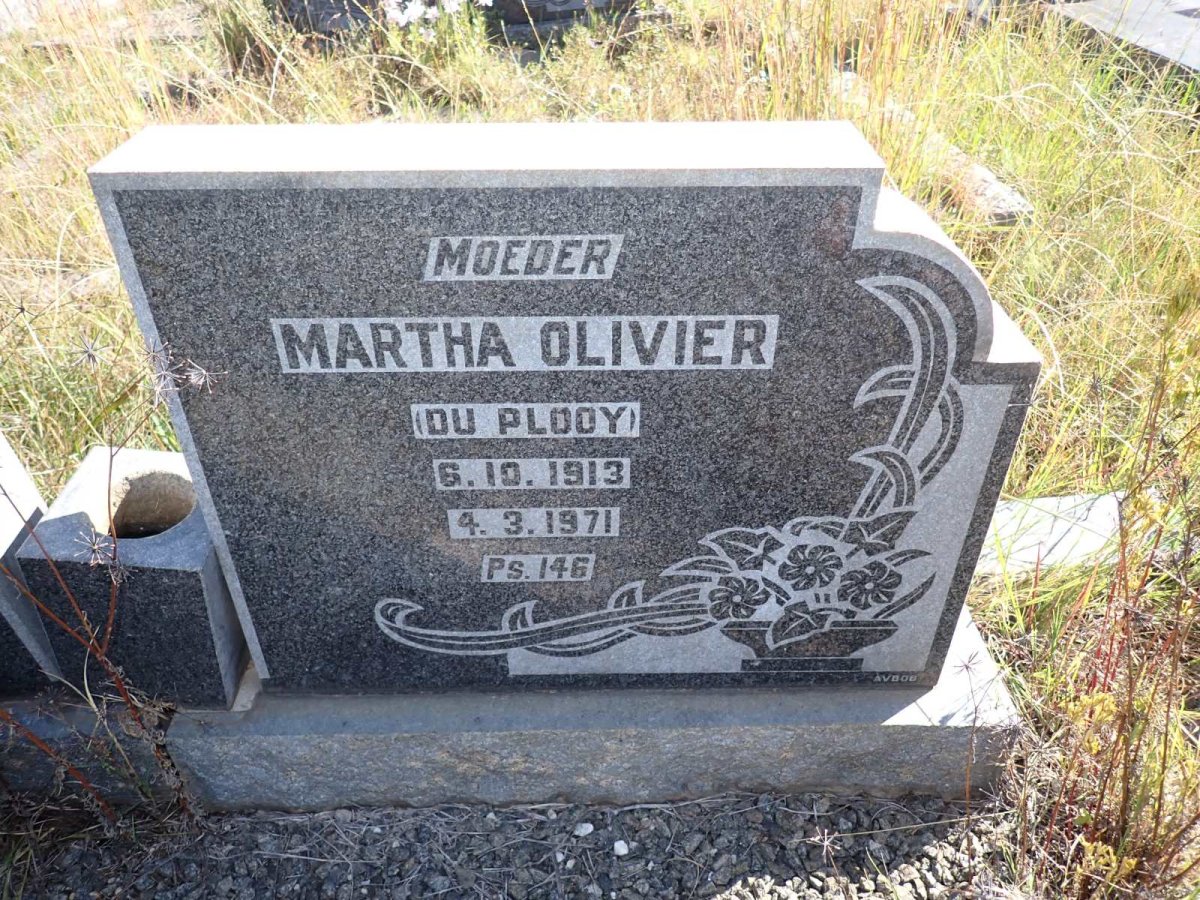 OLIVIER Martha nee DU PLOOY 1913-1971