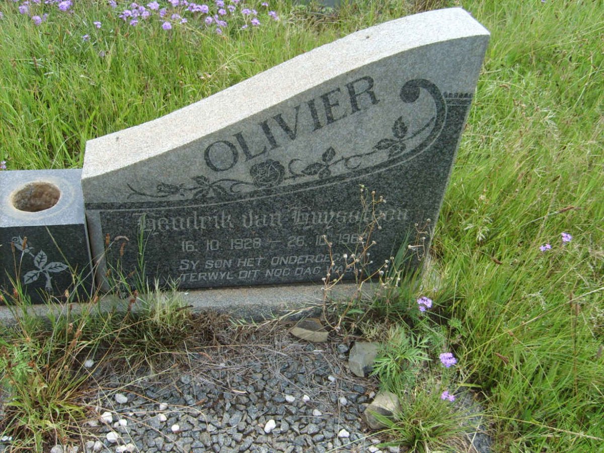 OLIVIER Hendrik Van Huyssteen 1928-1962