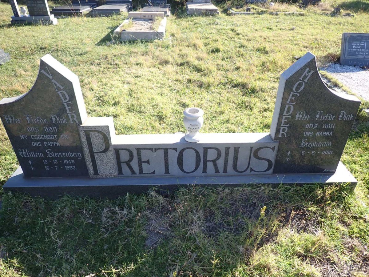 PRETORIUS Willem Sterrenberg 1945-1993 & Stephania 1950-