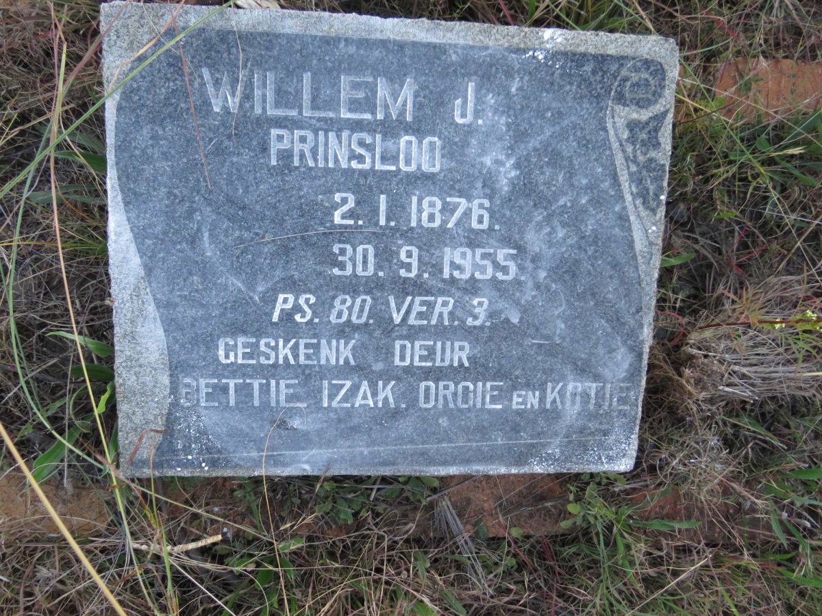 PRINSLOO Willem J. 1876-1955