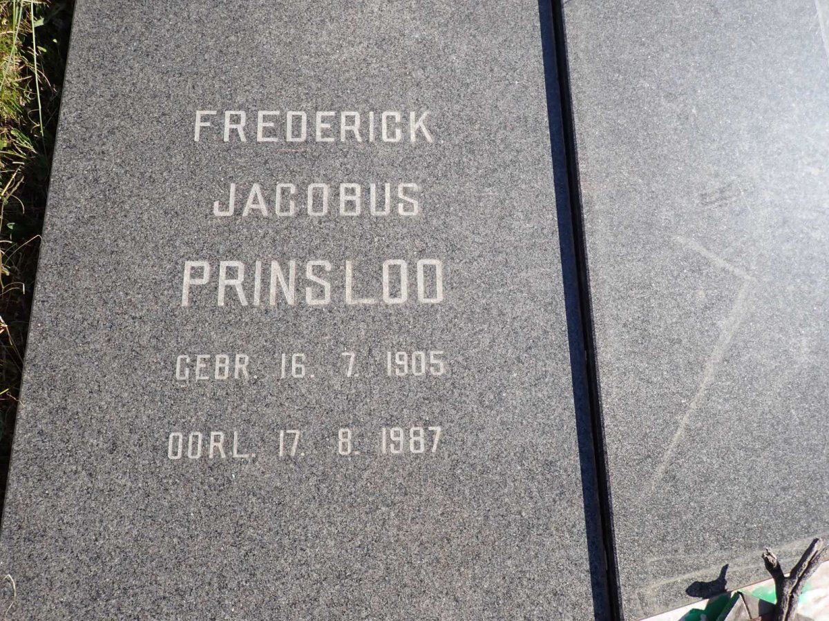 PRINSLOO Frederik Jacobus 1905-1987