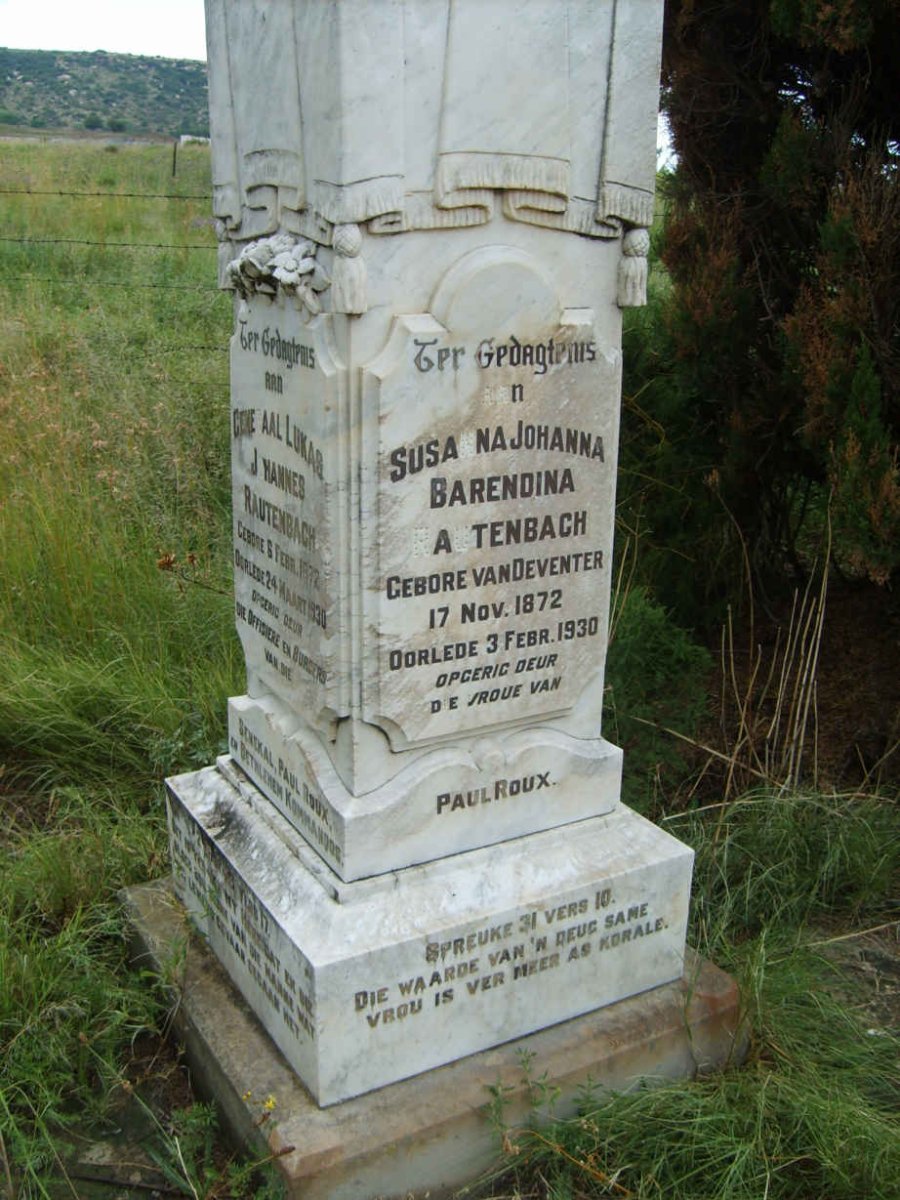 RAUTENBACH Lukas Johannes 1872-1930 &amp; Susanna Johanna Barendina VAN DEVENTER  1872-1930 _3