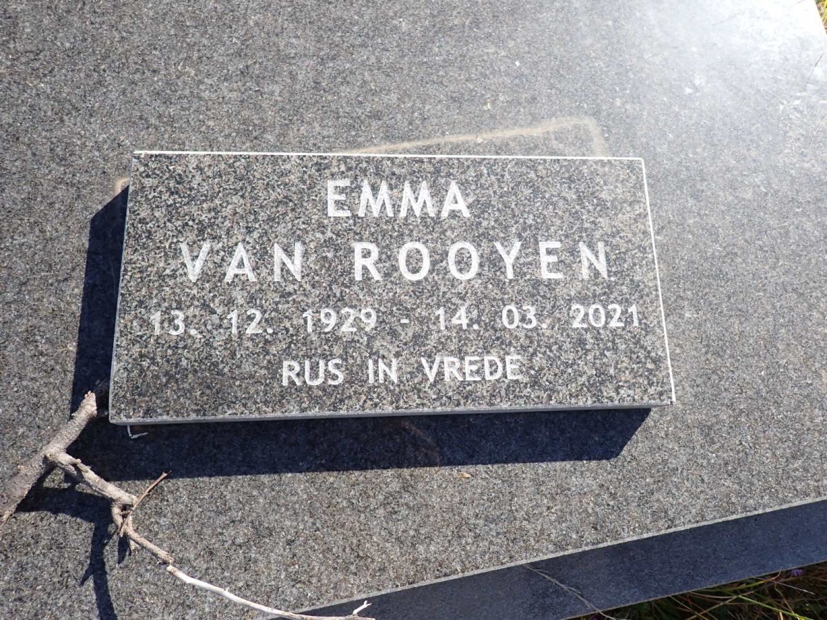 ROOYEN Emma, van 1929-2021