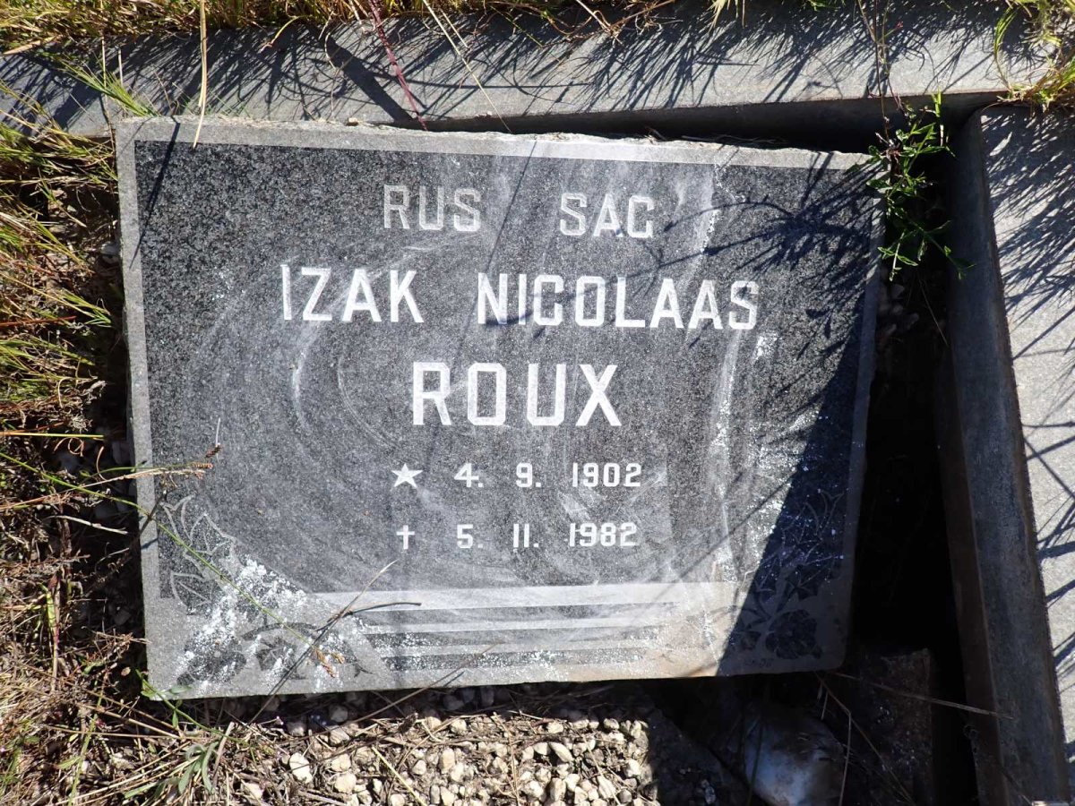 ROUX Izak Nicolaas 1902-1982