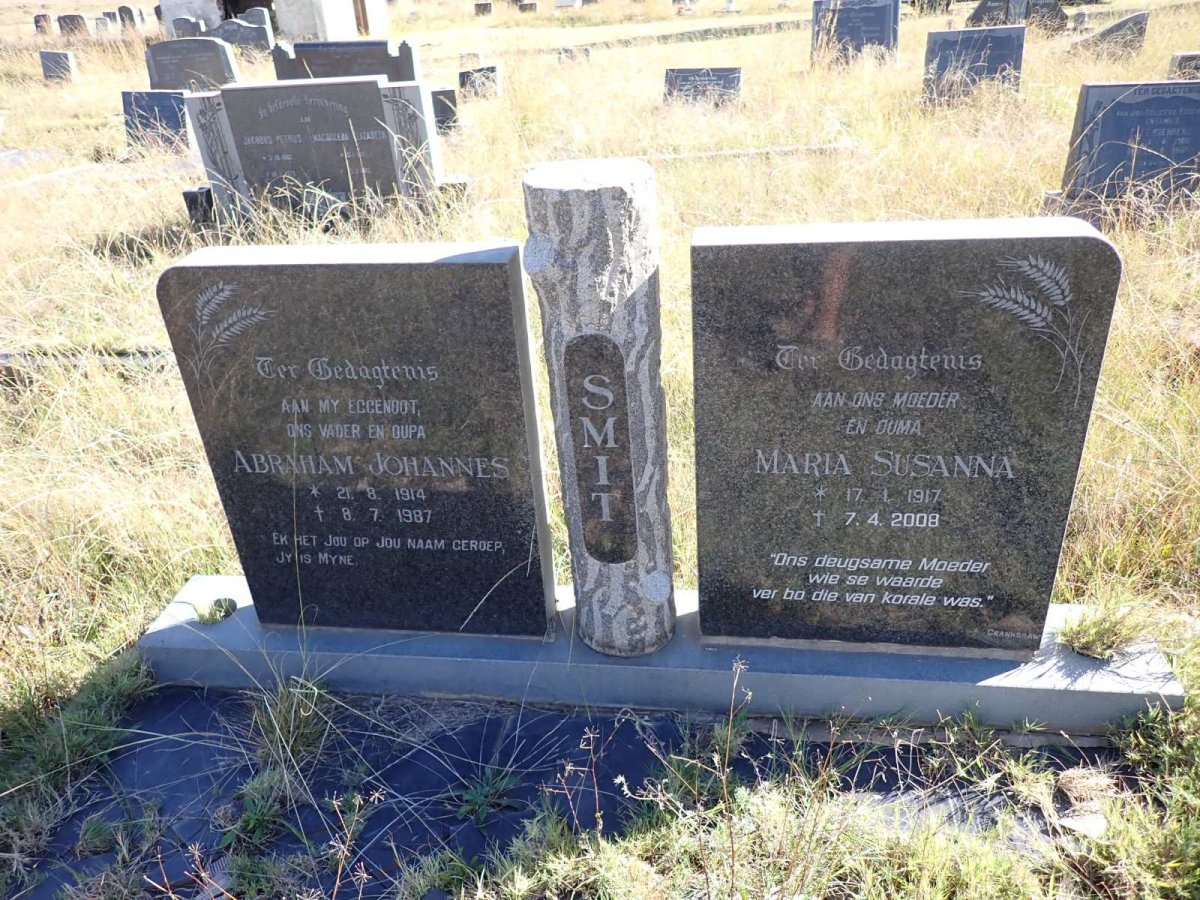 SMIT Abraham Johannes 1914-1987 &amp; Maria Susanna 1917-2008