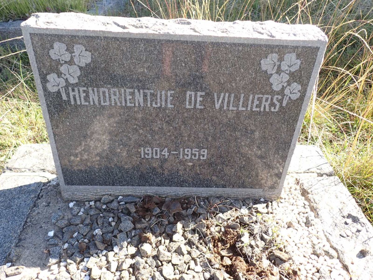 VILLIERS Hendrientjie, de 1904-1959