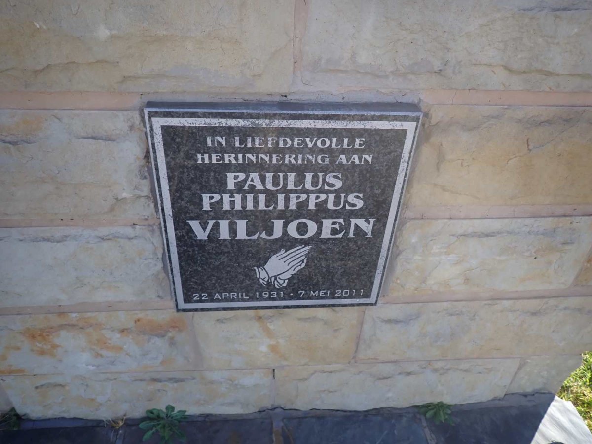 VILJOEN Paulus Philippus 1931-2011