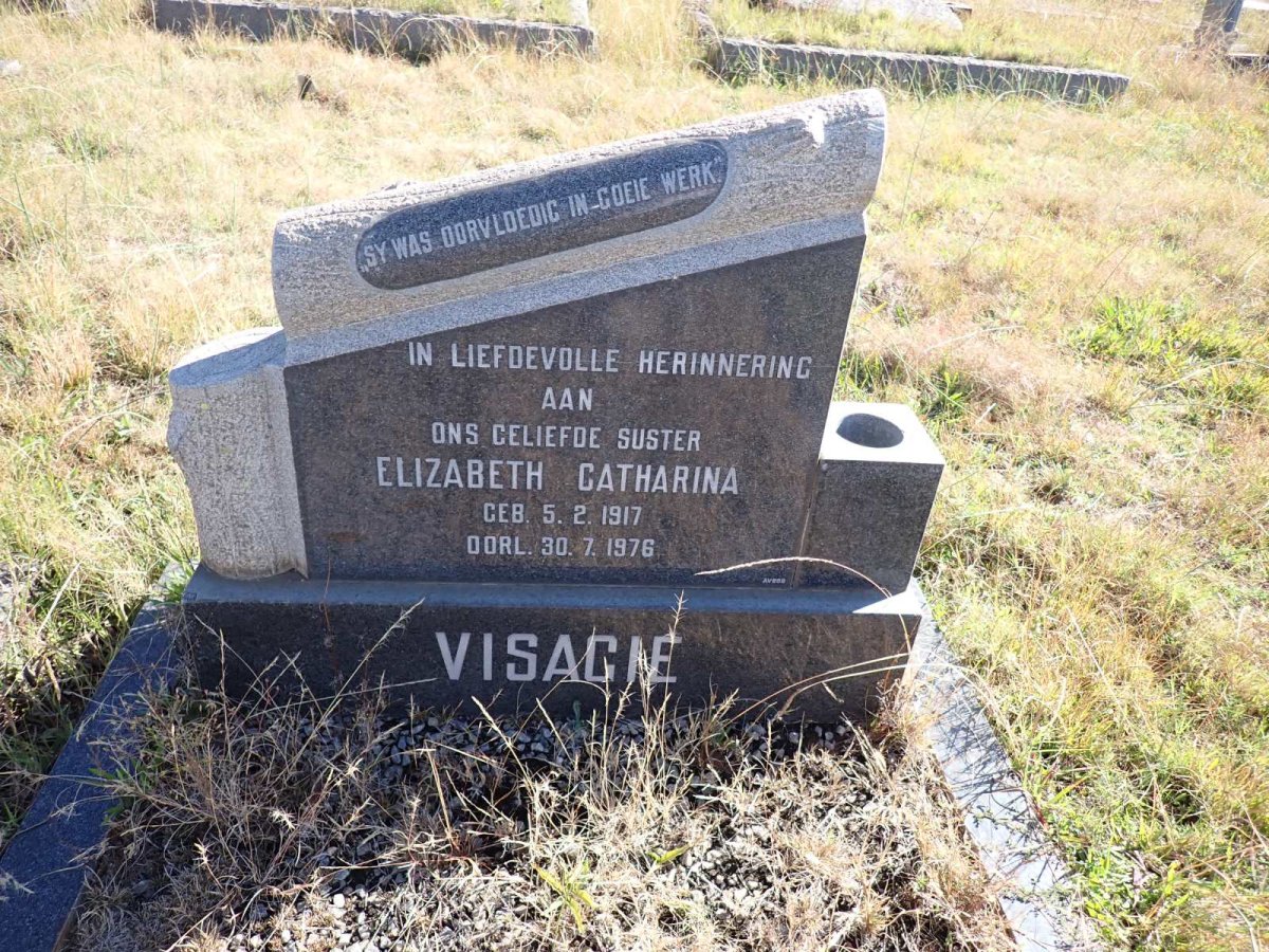 VISAGIE Elizabeth Catharina 1917-1976