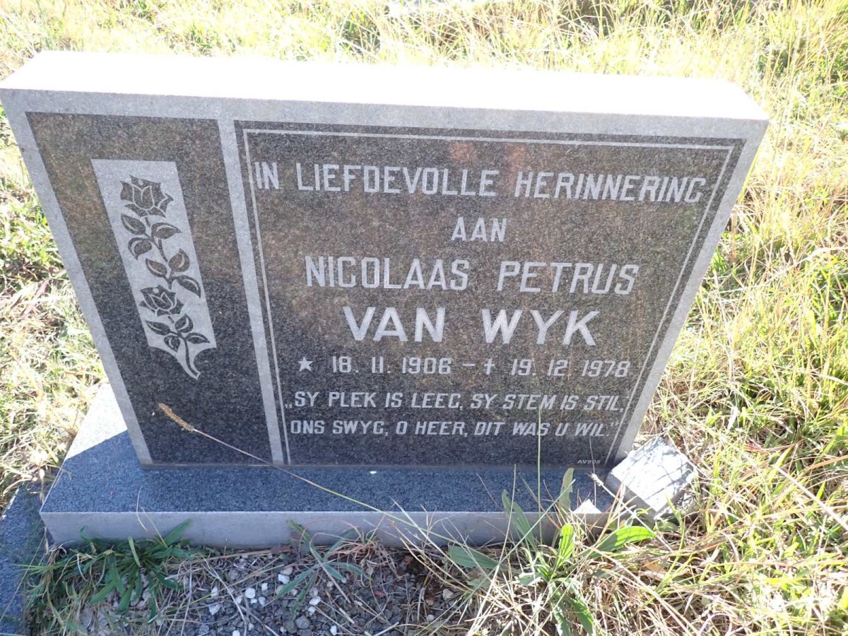 WYK Nicolaas Petrus, van 1906-1978