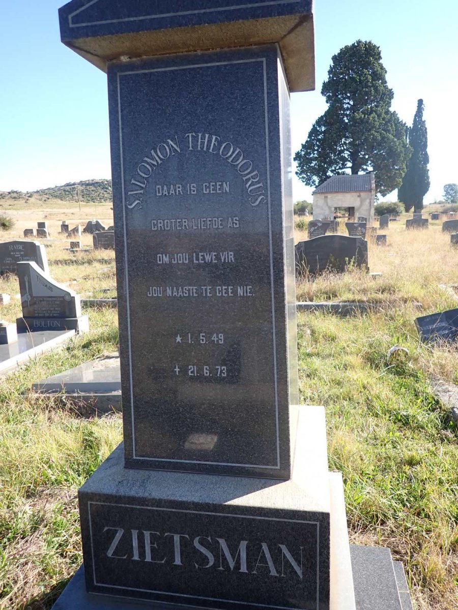 ZIETSMAN Salomon Theodorus 1949-1973