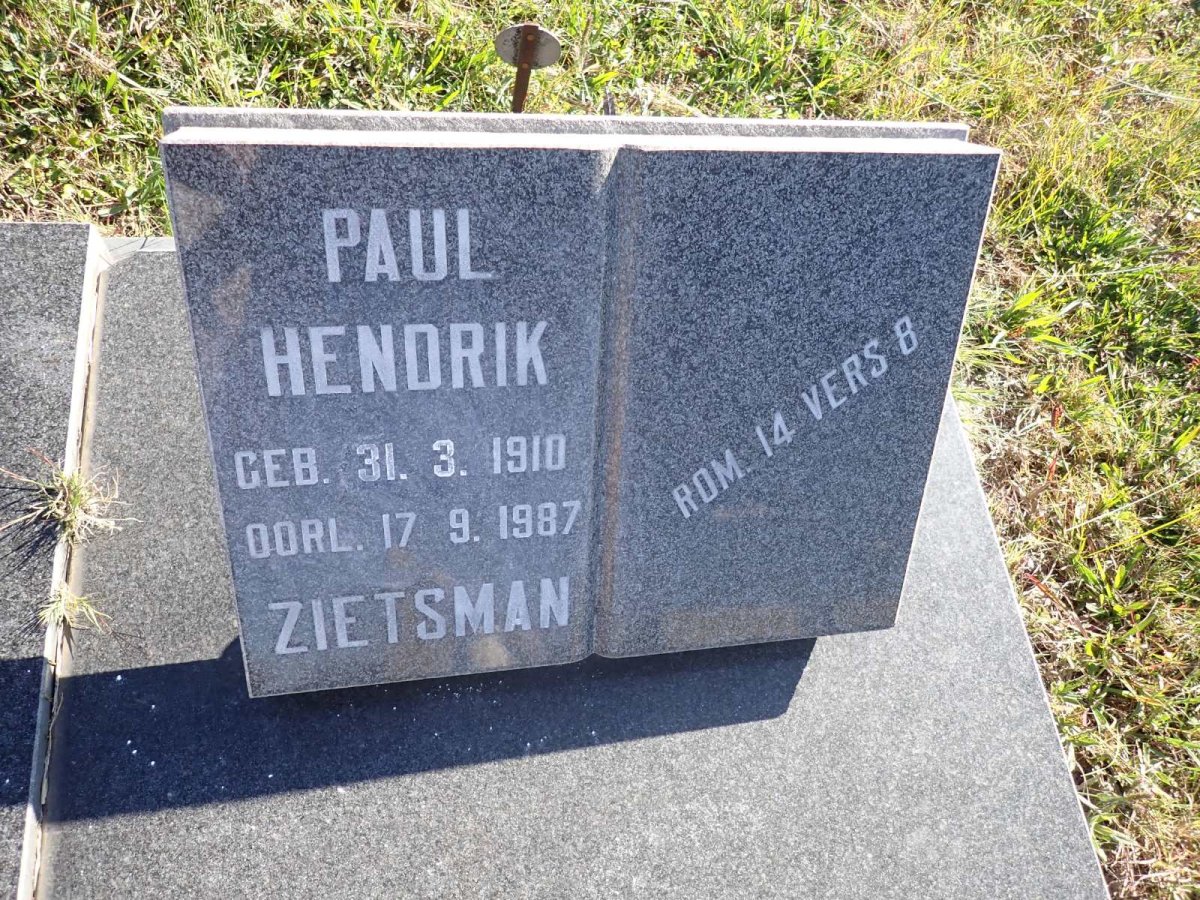 ZIETSMAN Paul Hendrik 1910-1987