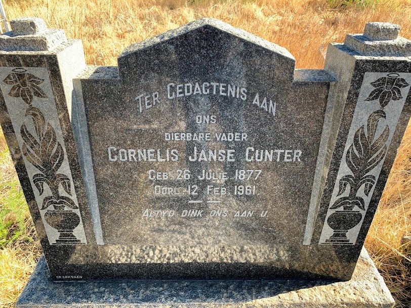 GUNTER Cornelis Janse 1877-1961