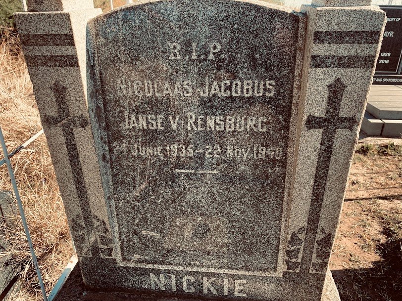 RENSBURG Nicolaas Jacobus, Janse van 1935-1940