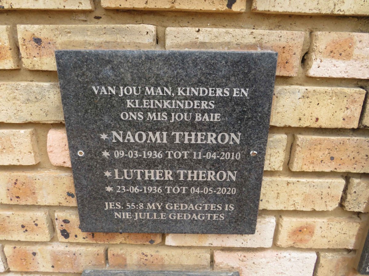 THERON Luther 1936-2020 & Naomi 1936-2010