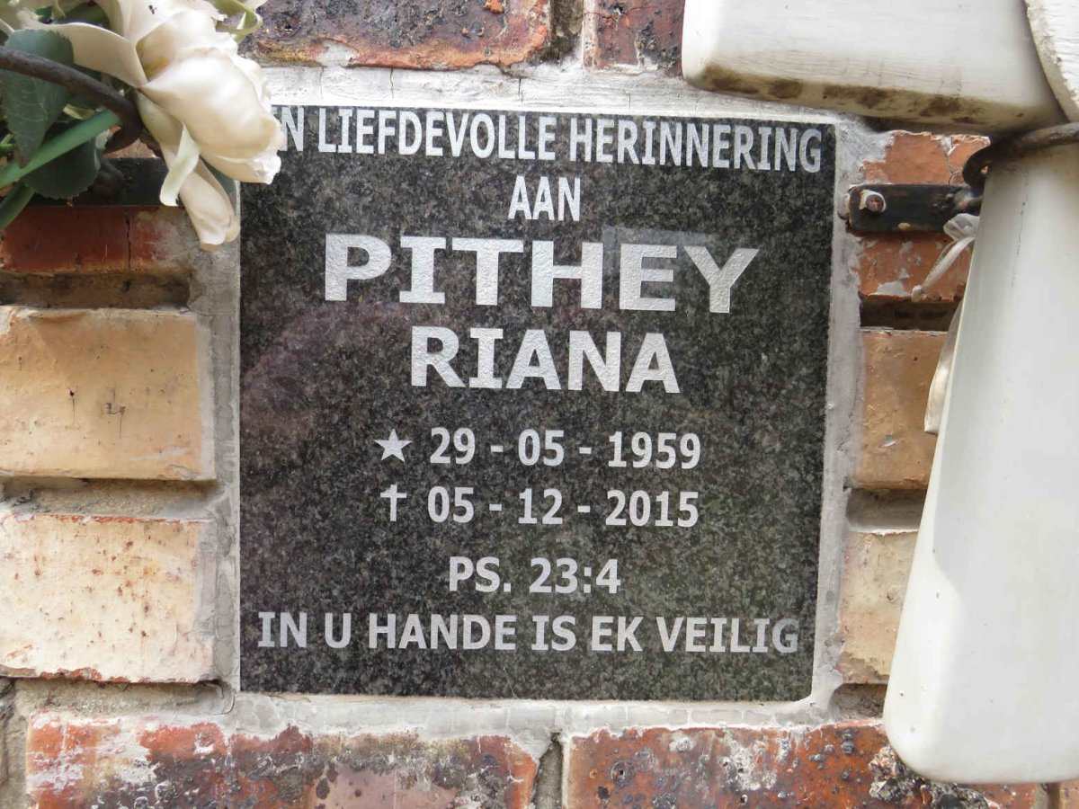 PITHEY Riana 1959-2015