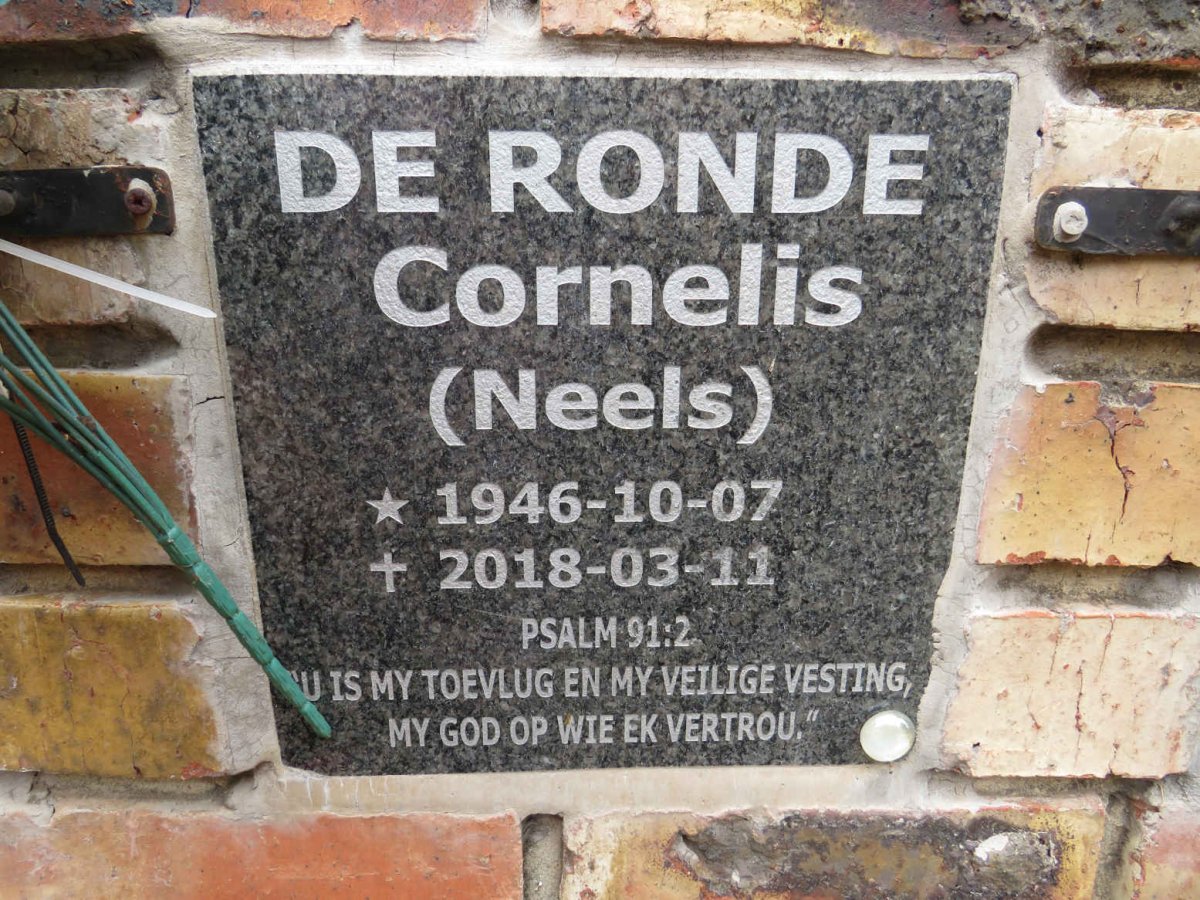 RONDE Cornelis, de 1946-2018