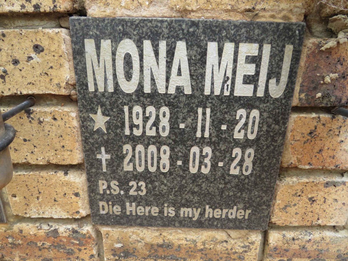 MEIJ Mona 1928-2008