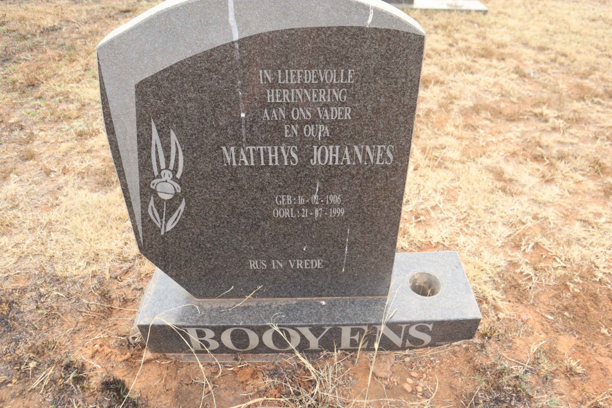 BOOYENS Matthys Johannes 1906-1999