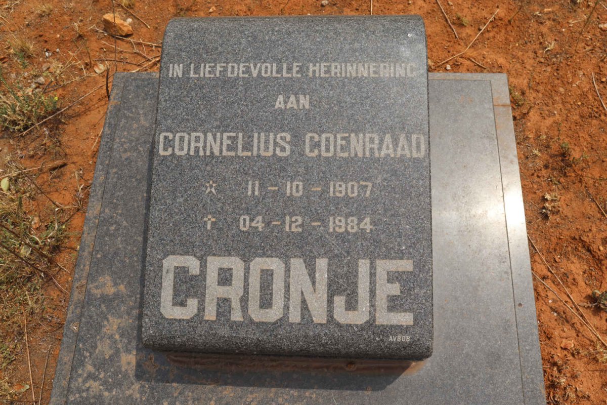 CRONJE Cornelius Coenraad 1907-1984