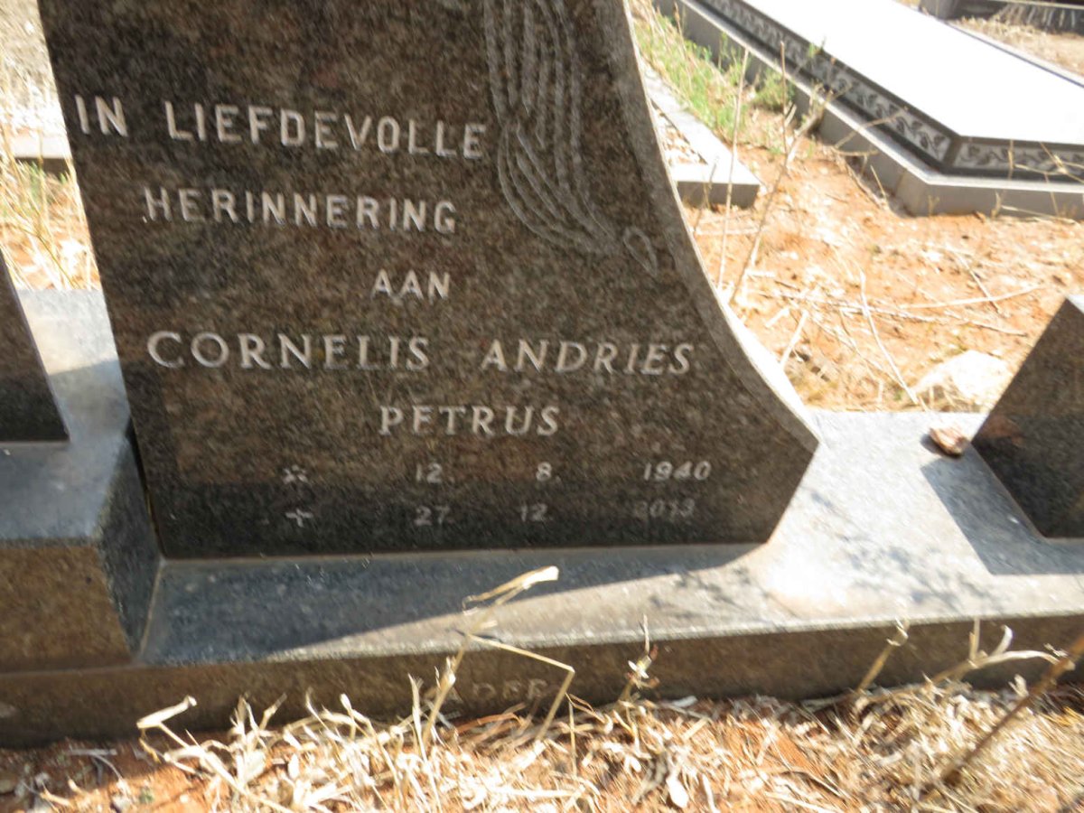 ELS Cornelis Andries Petrus 1940-2013 & Carolina Martina VAN DER MERWE 1946- _2