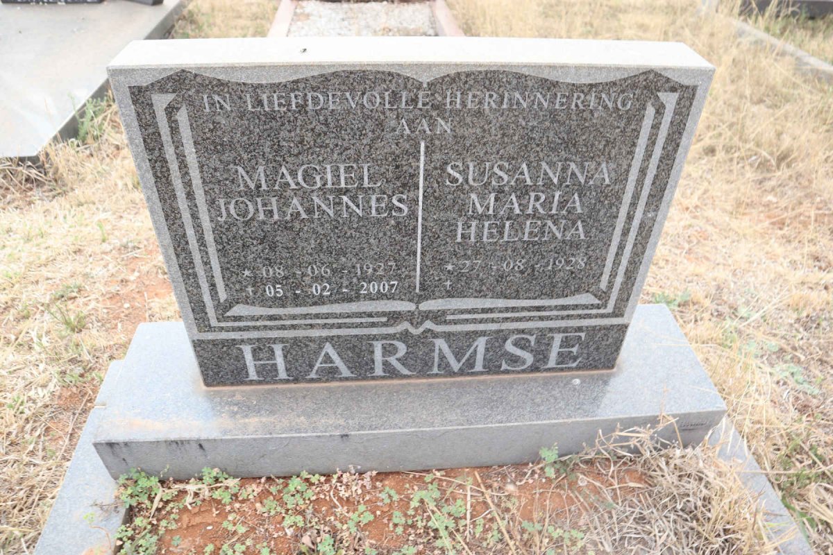 HARMSE Magiel Johannes 1927-2007 & Susanna Maria Helena 1928-