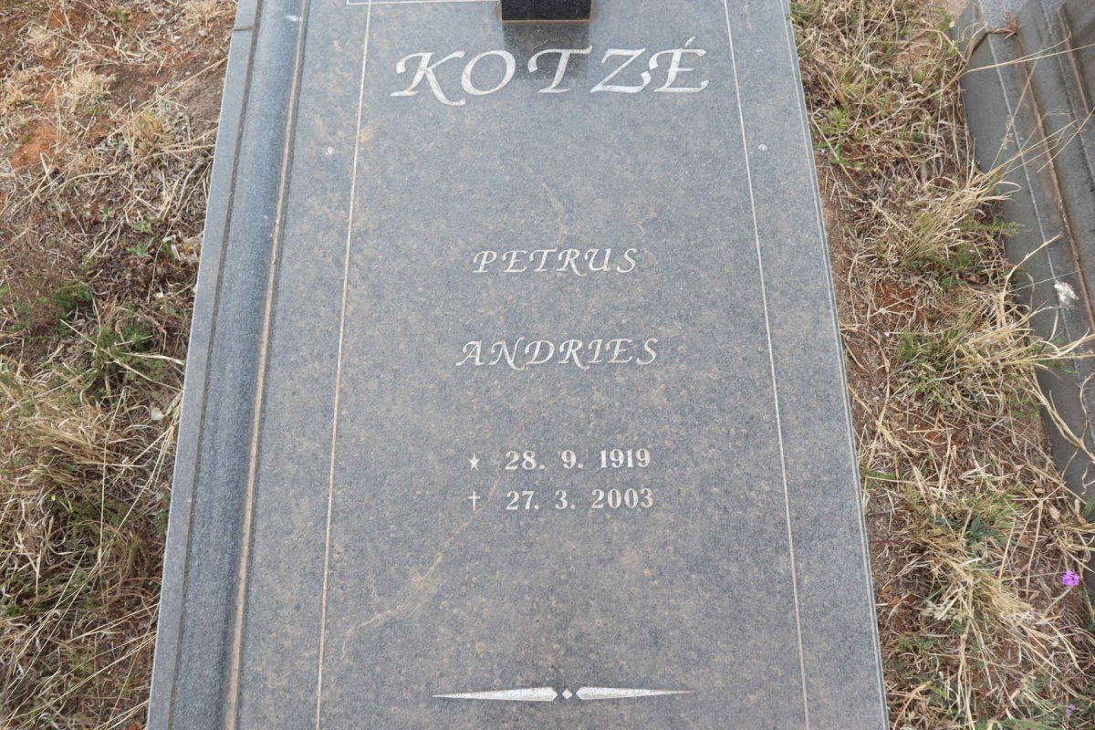 KOTZE Petrus Andries 1919-2003