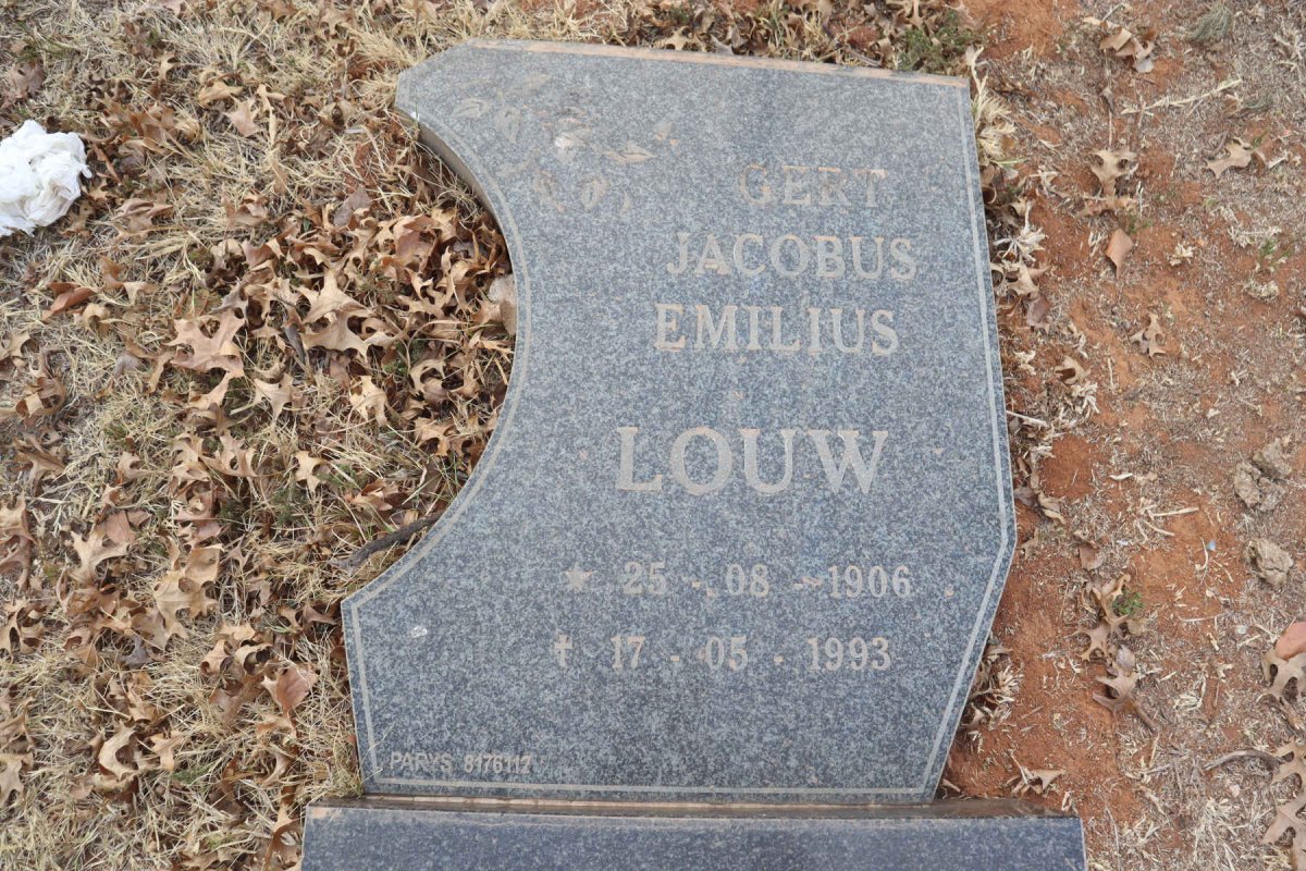 LOUW Gert Jacobus Emilius 1906-1993