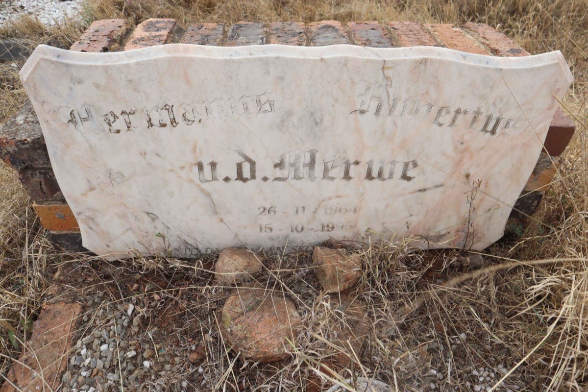 MERWE Hermanus Hubertus, v.d. 1964-1995