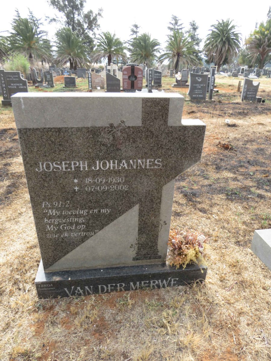 MERWE Joseph Johannes, van der 1930-2002