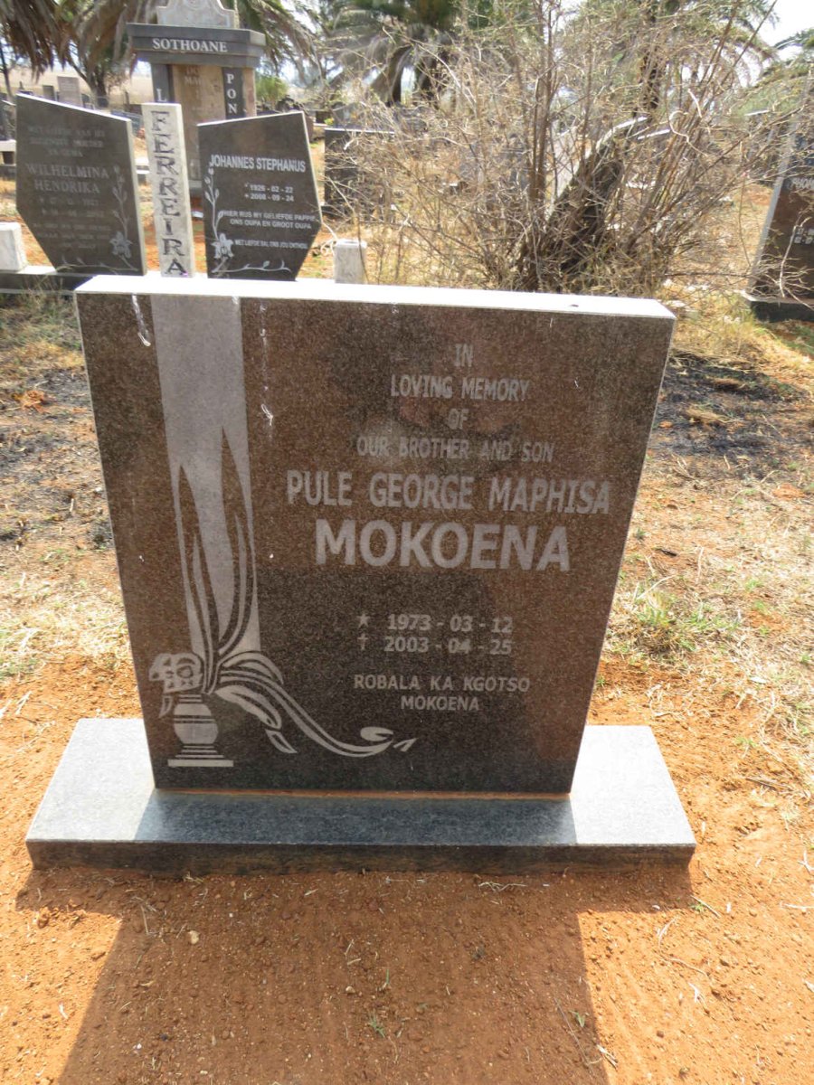 MOKOENA Pule George Maphisa 1973-2003