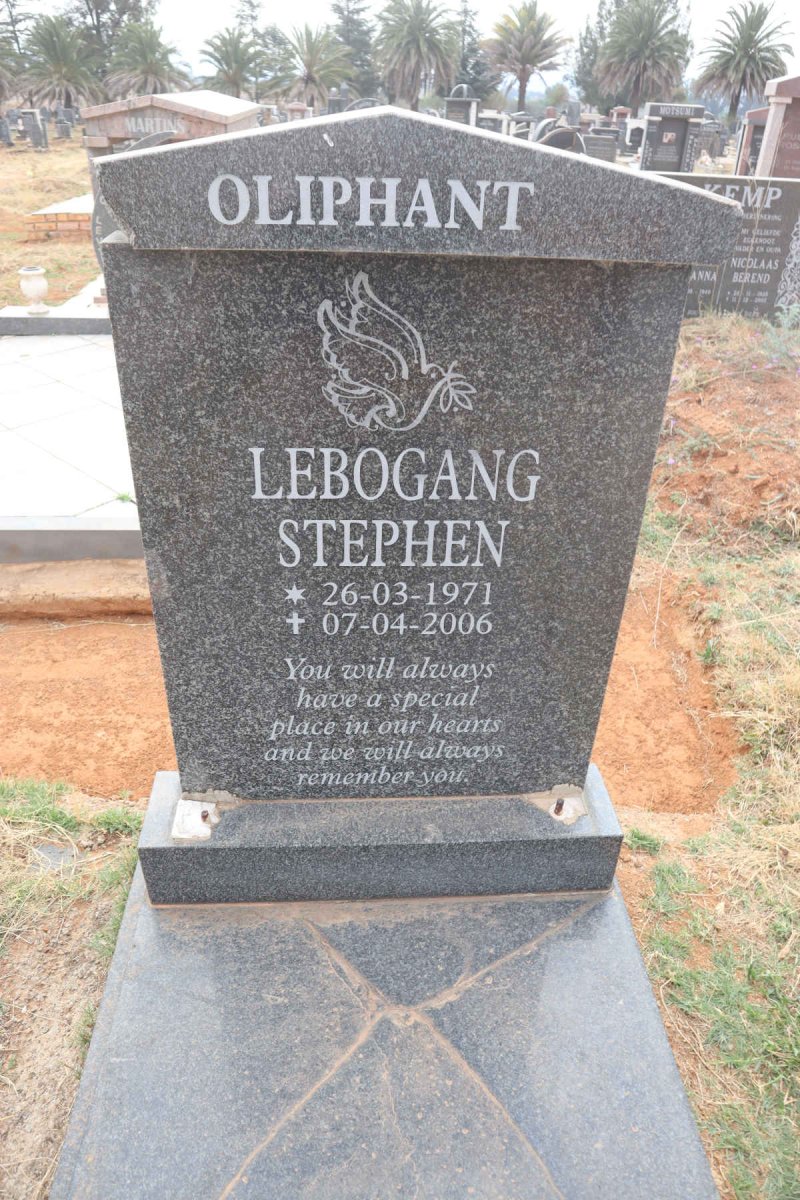 OLIPHANT Lebogang Stephen 1971-2006