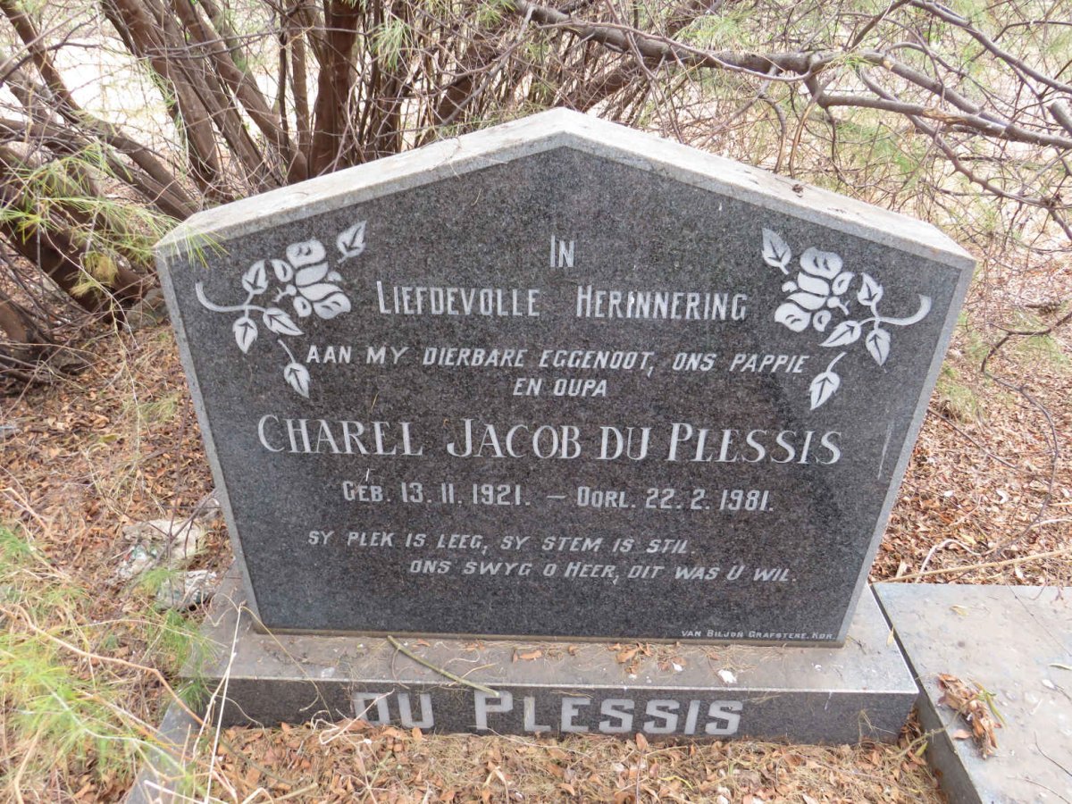 PLESSIS Charel Jacob, du 1921-1981